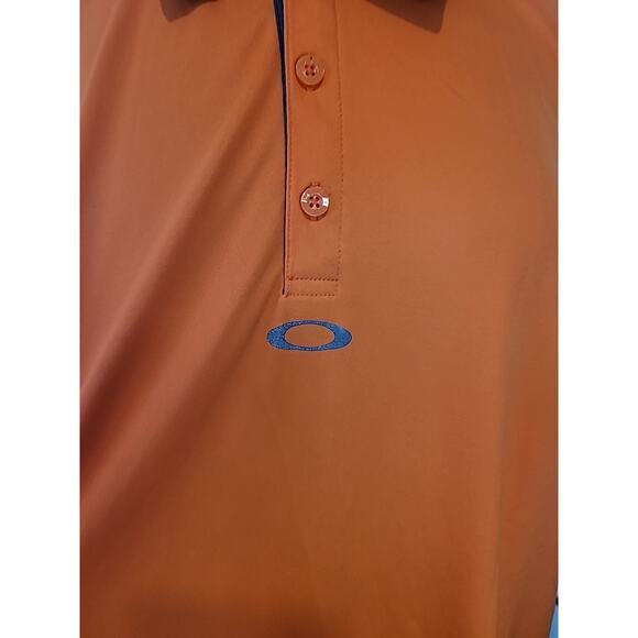 Oakley Men’s XXL O Hydrolix Polo Shirt – Orange – Performance – EUC - Picture 4 of 9